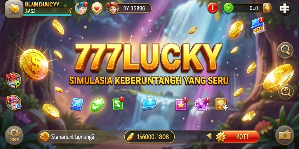 Tampilan gameplay 777LUCKY yang penuh warna dan seru.