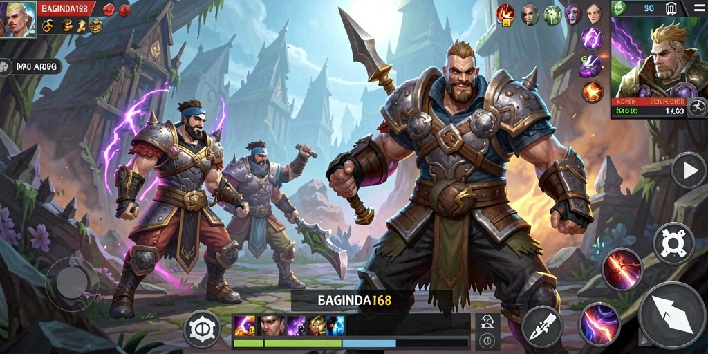 Screenshot menampilkan pertempuran seru di dunia BAGINDA168.