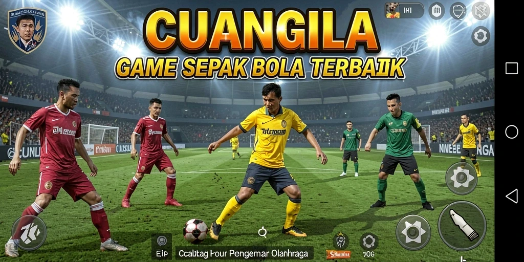 Tampilan gameplay menarik dari CUANGILA yang penuh aksi sepak bola.