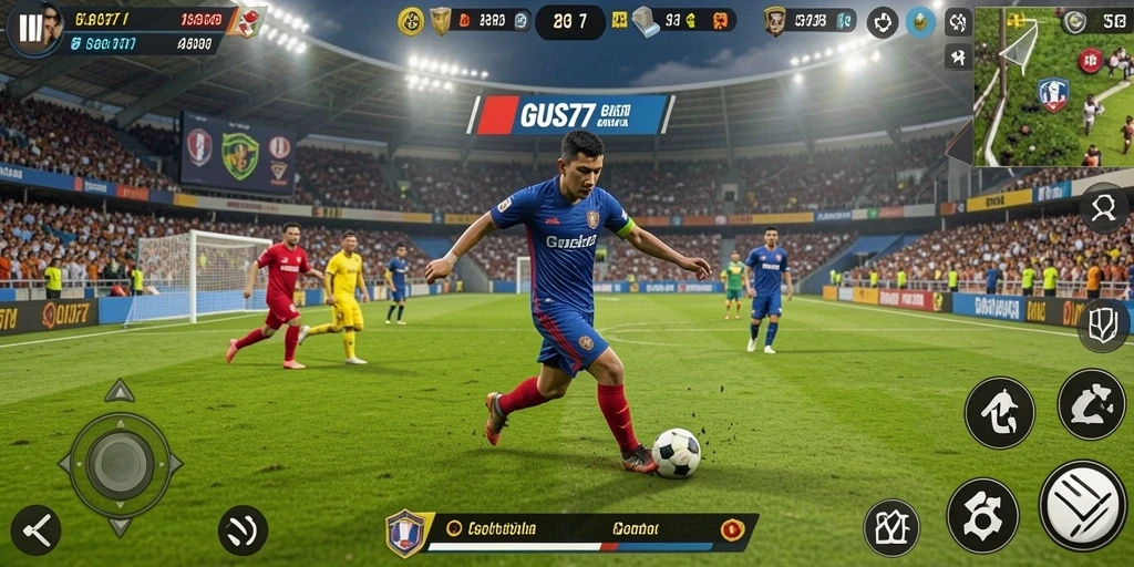 Gameplay sepak bola yang mendebarkan di GUS77.