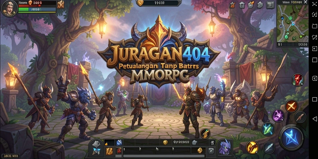 Screenshot JURAGAN404 menampilkan aksi seru dalam dunia MMORPG.
