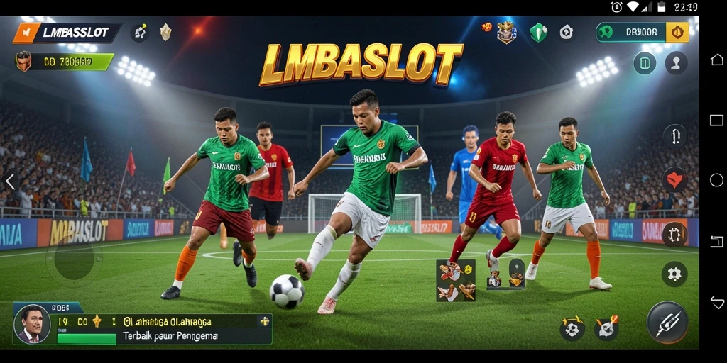 Tangkapan layar utama LMBASLOT menunjukkan aksi penuh olahraga yang dinamis.