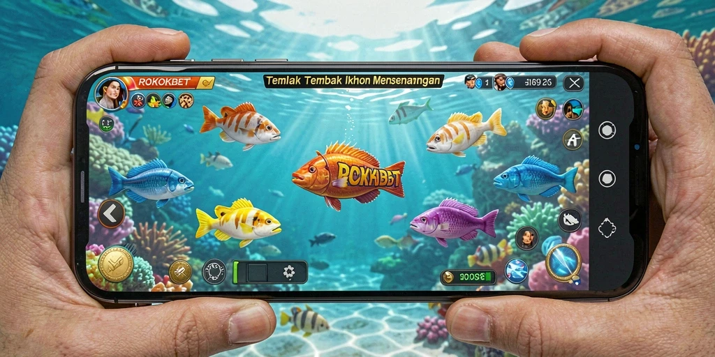 Tampilan gameplay ROKOKBET yang penuh warna dan seru.