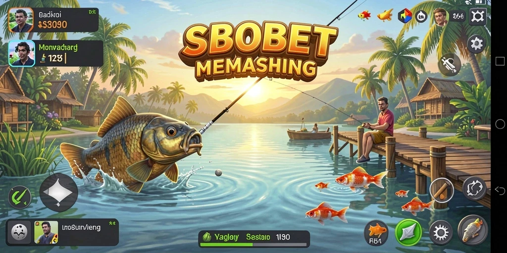 Tampilan gameplay SBOBET yang menarik dengan aksi memancing seru.