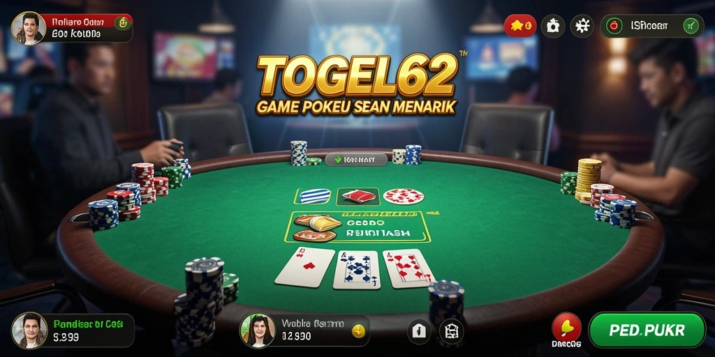 Screenshot gameplay poker menarik dari TOGEL62.