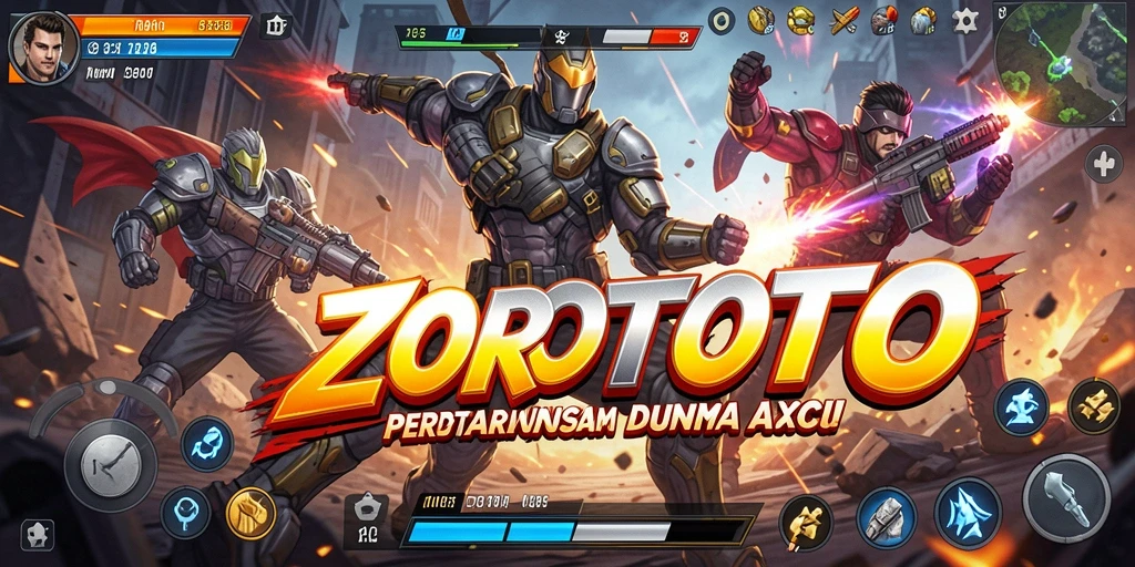 Tampilan seru dari gameplay ZOROTOTO dengan pertarungan aksi yang intens.